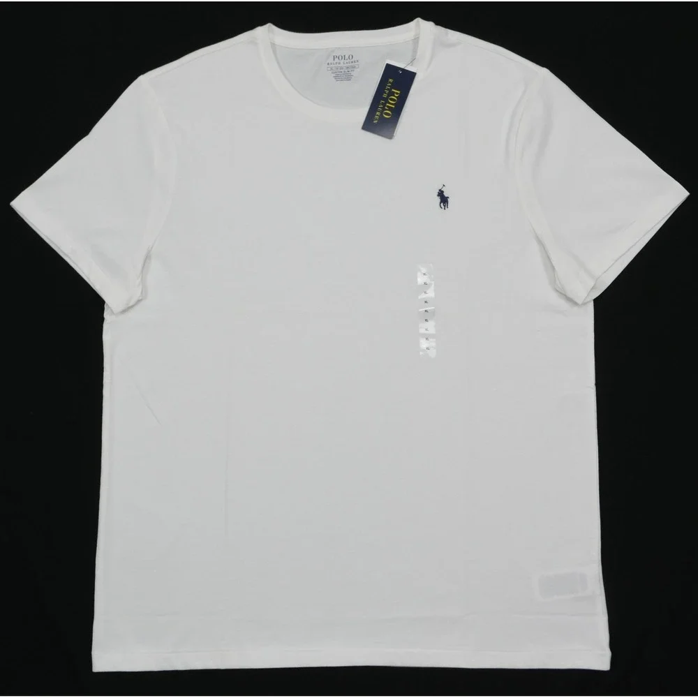 NEW Polo Ralph Lauren Mens XL Custom Slim Fit White T-Shirt Pony Logo NWT